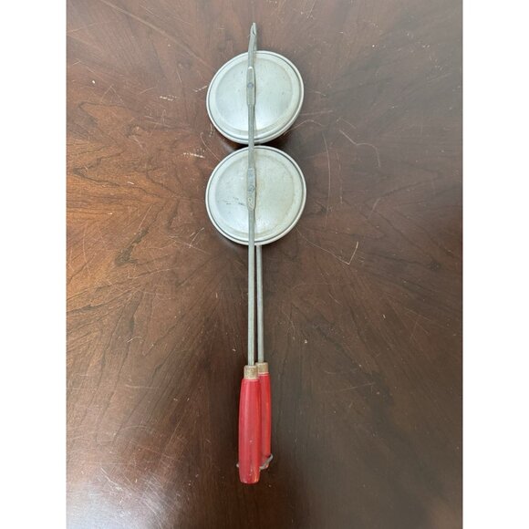 Vintage Double Camp Fire Pie/Sandwich Maker Red Handle Jem Toast MINT - Picture 1 of 7